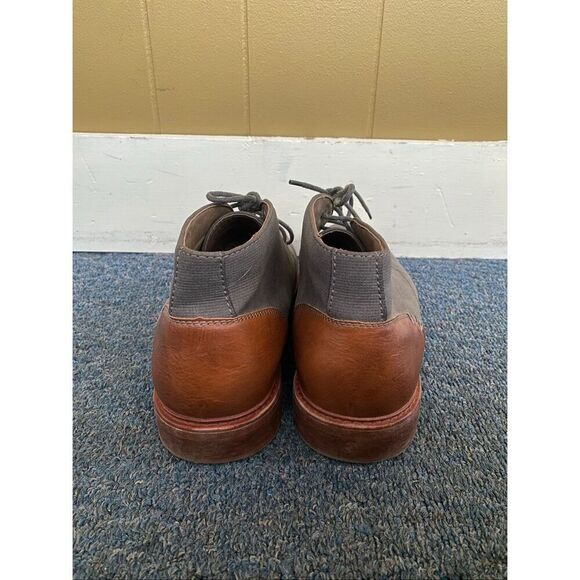 Arizona Jean Co men 12 tie ankle dress boots grey w/brown accents. main image 8